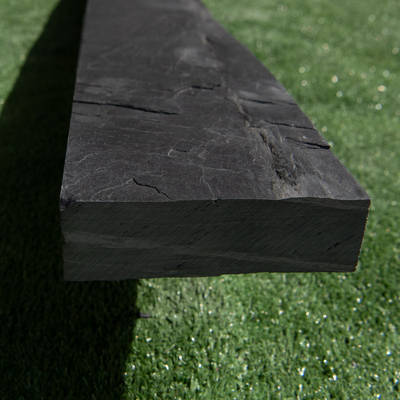 Bordure Piquet Ardoise Noire Sciée - Hauteur 10cm - Longueur 1m - Epaisseur 6cm -