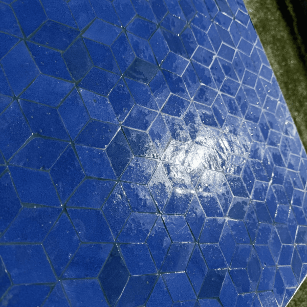 Table Basse - Zellige - Cube - Bleu Majorelle - 50x50cm - Hauteur 43cm -