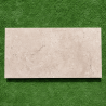 Margelle Travertin 1er choix MIX Beige - 61 x 30,5 x 3 cm - Bord droit - Vieillie -
