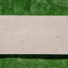 Margelle Travertin Beige - Bord droit - 61 x 30.5 x 3cm - Vieillie - Light Mix -