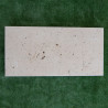 Margelle Travertin Premier choix Light Mix -Beige - Bord droit - 61 x 40,6 x 7,5 cm - Vieillie -