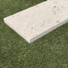 Margelle Travertin Commercial Beige - Bord droit - 61 x 30,5 x 3 cm - Vieillie -