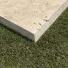 Margelle Travertin Commercial - Beige - Bord droit - 61x 30,5 x 5 cm - Vieillie -
