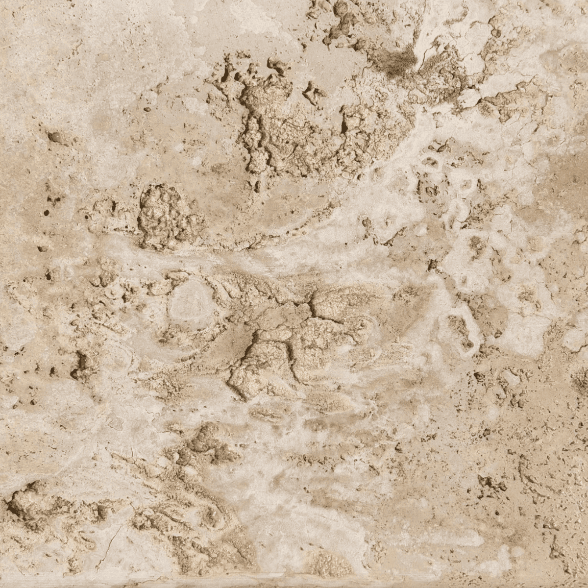 Margelle Travertin Commercial - Beige - Bord droit - 61x 30,5 x 5 cm - Vieillie -