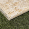 Margelle Travertin Commercial - Beige - Bord arrondi - 61 x 33 x 5 cm - Vieillie -