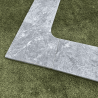 Margelle Darkstone - Angle Rentrant 45/45cm - 3cm - Bord arrondi - Vieillie -