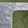 Margelle Darkstone - Angle Rentrant 45/45cm - 3cm - Bord arrondi - Vieillie -