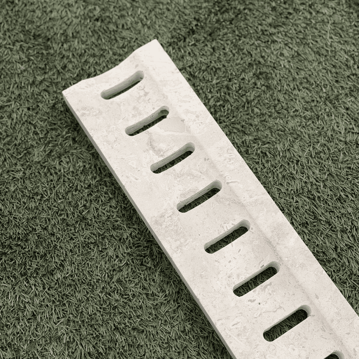 Caniveau Travertin premier choix Light Mix Beige - 61 x13,5 x 3 cm - Vieillie -