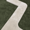 Angle Sortant Travertin Beige - Bord arrondi - 33/33cm 5cm - Vieillie -