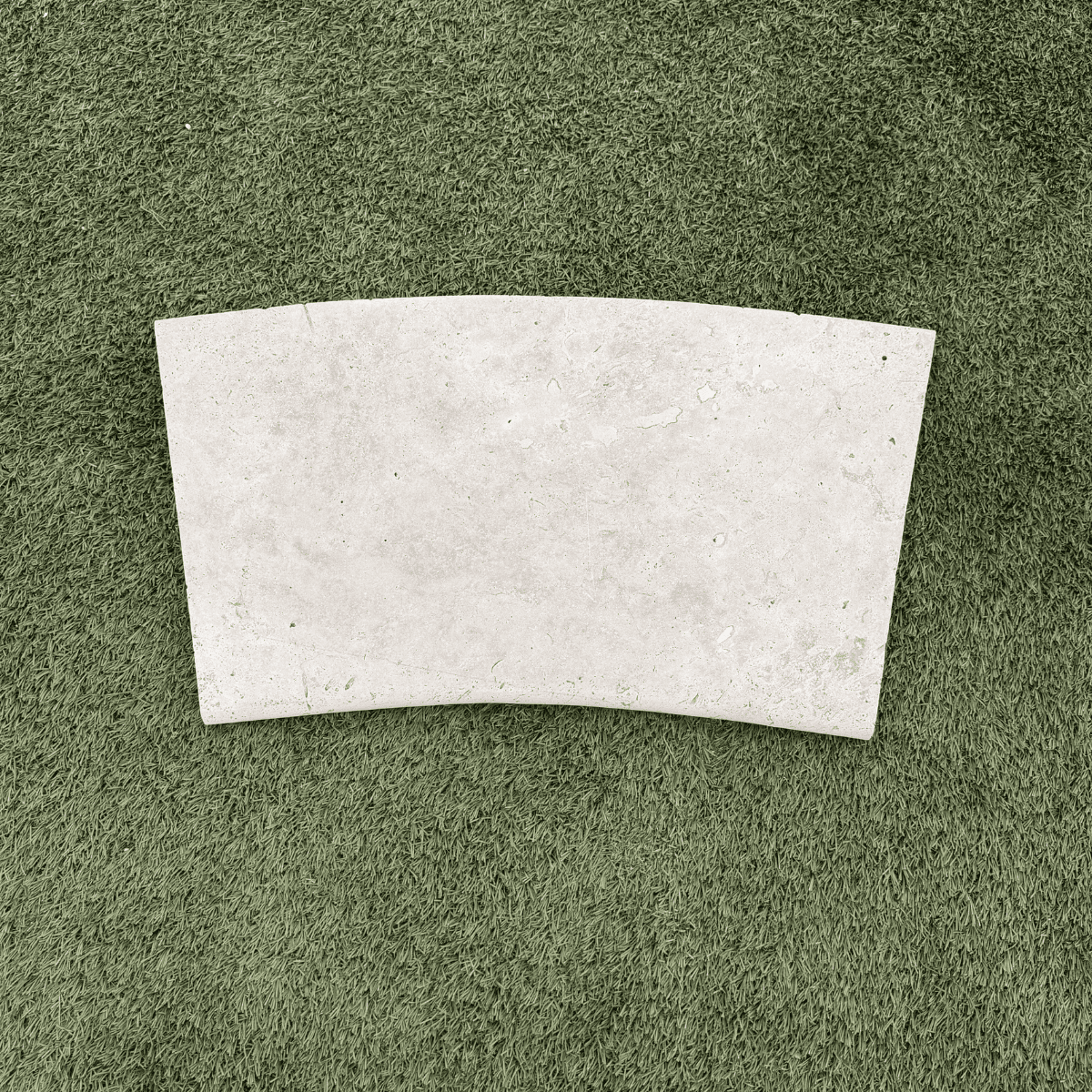 Kit Margelle Courbe 3m - Travertin Premier choix Light Mix -Beige - Bord arrondi 3cm - Vieillie -
