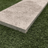 Margelle de piscine en travertin Noce 61 x 30,5 x 3 cm - Bord droit -