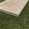 Margelle de piscine en travertin Noce 61 x 33 x 3 cm - Bord arrondi -