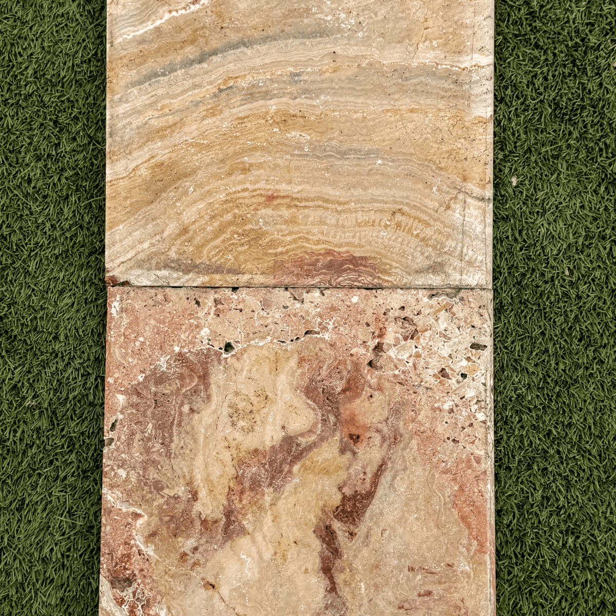 Margelle de piscine en travertin Léonardo 61 x 33 x 3 cm - Bord arrondi -