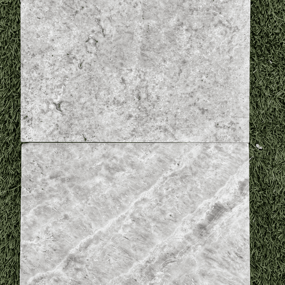 Margelle de piscine en travertin Silver 61 x 30,5 x 3 cm - Bord droit -