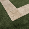 Angle Sortant Travertin premier choix Mix - Beige - Bord arrondi - 33 x 33 x 3 cm - Vieillie -