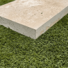 Margelle de piscine en travertin Premier Choix Mix Beige 61 x 30,5 x 5 cm - Bord droit -