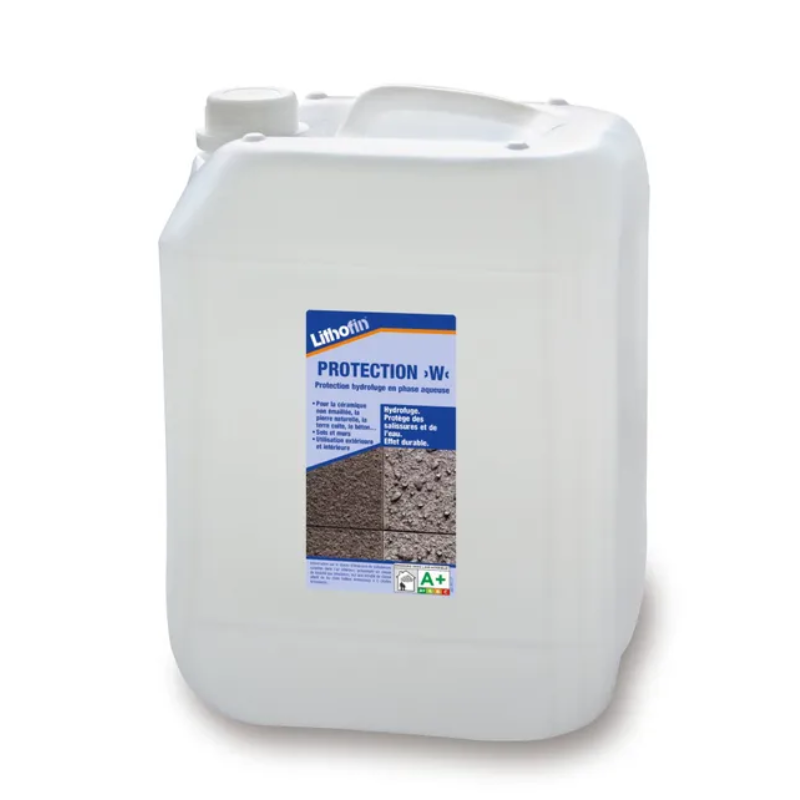 Protection hydrofuge neutre pierre naturelle - 10 L - Lithofin Protection W -