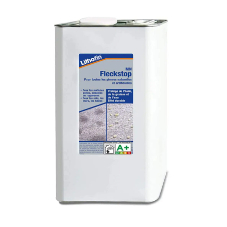 Hydrofuge neutre anti-taches pierre naturelle - 5 L - Lithofin Fleckstop MN -