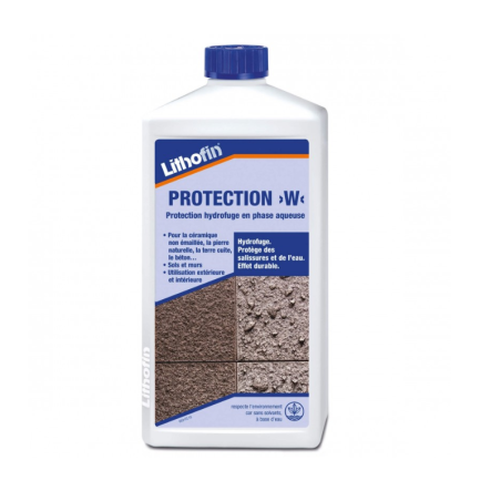 Protection hydrofuge neutre pierre naturelle - 1 L - Lithofin Protection W -