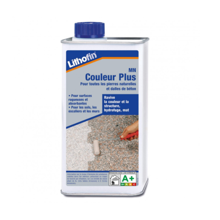 Hydrofuge effet mouillé raviveur de couleur - 1 L - Lithofin Couleur Plus -