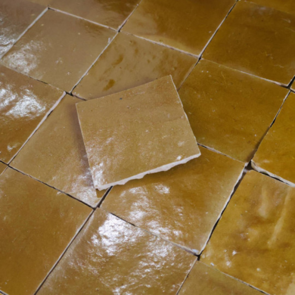 Carrelage - Véritable Zellige de Fès - Moutarde -