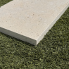 Dessus de Mur en Travertin Light Mix - Bord Droit - 61 x 30,5 x 3 cm -