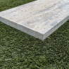 Dessus de Mur en Travertin Silver - Bord Droit - 61 x 30,5 x 3 cm -
