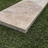 Dessus de Mur en Travertin Noce - Bord Droit - 61 x 30,5 x 3 cm -