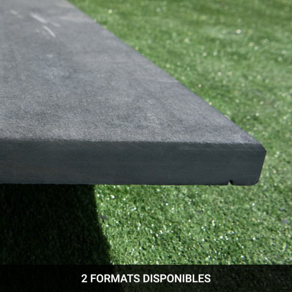Couvertine en Ardoise Noire - 100 x 30 cm - Calibrée 3 cm - 2 Larmiers -