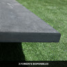 Couvertine en Ardoise Noire - 100 x 30 cm - Calibrée 3 cm - 2 Larmiers -