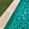 Margelle de piscine en travertin Premier Choix Mix Beige 61 x 30,5 x 3 cm - Bord droit -