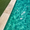 Margelle de piscine en travertin Premier Choix Mix Beige 61 x 33 x 3 cm - Bord arrondi -