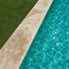 Margelle de piscine en travertin Premier Choix Mix Beige 61 x 33 x 5 cm - Bord arrondi -