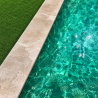 Margelle de piscine en travertin Noce 61 x 30,5 x 3 cm - Bord droit -
