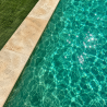 Margelle de piscine en travertin Scabos 61 x 33 x 3 cm - Bord arrondi -
