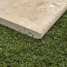 Marche en travertin Commercial Beige 61 x 33 x 3 cm - Bord arrondi -