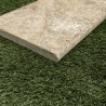 Marche en travertin Scabos 61 x 33 x 3 cm - Bord arrondi -