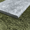 Marche en pierre naturelle Darkstone 61 x 33 x 3 cm - Bord arrondi -