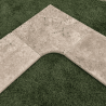 Angle rentrant pour marche en travertin Noce 45 x 45 x 3 cm - Bord arrondi -