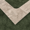 Angle rentrant pour marche en travertin Noce 45 x 45 x 3 cm - Bord arrondi -