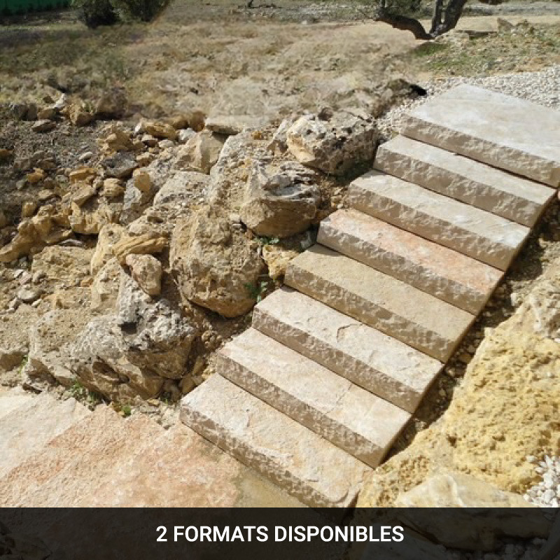 Bloc Marche - Pierre de Gascogne - 120 x 40 x 15 cm -