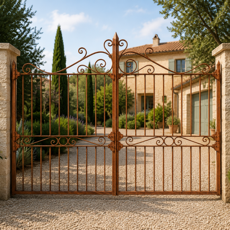 Portail en Fer Forgé Provence – 2 Battants 4 m -