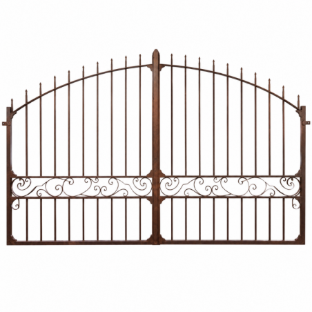 Portail en Fer Forgé Ancien – 2 Battants 4 m -