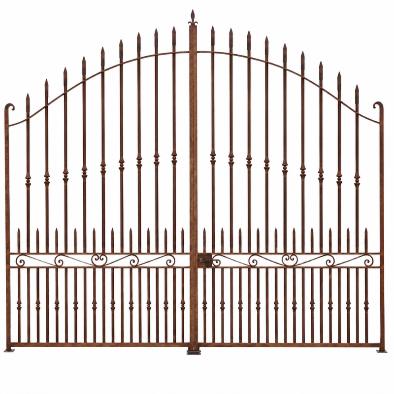 Portail en Fer Forgé Médiéval – 2 Battants 4 m -