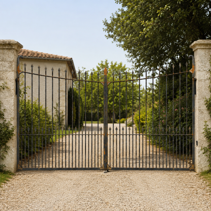 Portail en Fer Forgé Grange – 2 Battants 4 m -