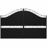 Portail en Fer Forgé Ancien Tôlé – 2 Battants 4 m -