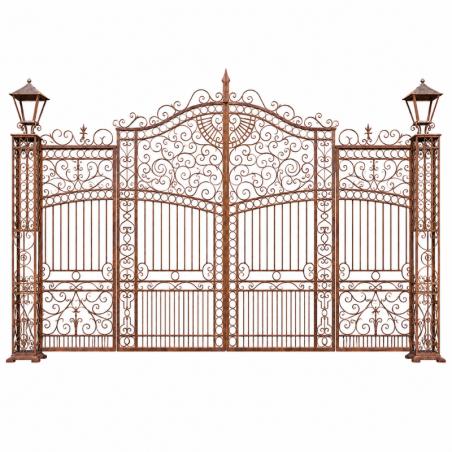 Ensemble Portail en Fer Forgé Versailles - 2 Battants 7 m -