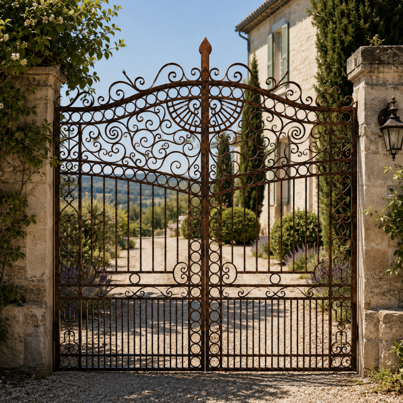 Portail en Fer Forgé Versailles – 2 Battants 4 m -
