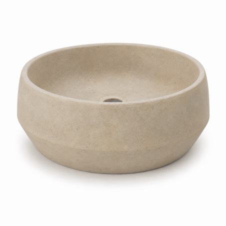Vasque à poser Travertin Beige - Bol II - ⌀ 40x15cm - Lisse -