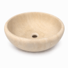 Vasque à poser Travertin Beige - Bol - ⌀ 40x15cm - Lisse -